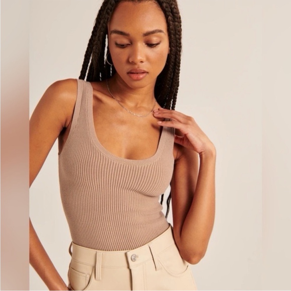 Abercrombie & Fitch Soft A&F Collection Tank Bodysuit Minimalist Basics Size XL